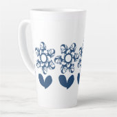 Tasse Latte Véritable Daisy Bleu Déco (Angle gauche)