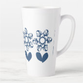 Tasse Latte Véritable Daisy Bleu Déco (Droite)