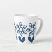 Tasse Latte Véritable Daisy Bleu Déco (Angle droit)