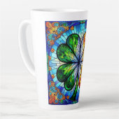 Tasse Latte Verre Saint Patrick Jour de la Saint-Patrick Trèfl (Angle gauche)