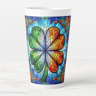 Tasse Latte Verre Saint Patrick Jour de la Saint-Patrick Trèfl