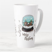 Tasse Latte Verre Snowball Village d'hiver Foliing Noël (Angle droit)