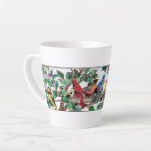Tasse Latte Verre Trait Beau Art Beaux Fleuves & Oiseaux (Angle gauche)