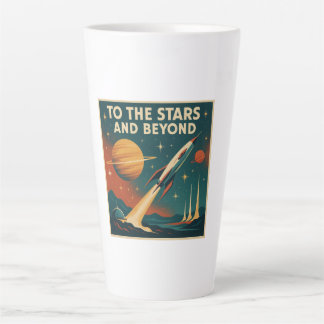 Tasse Latte "Vers Les Étoiles Et Au-Delà" Voyage Vintage Dans