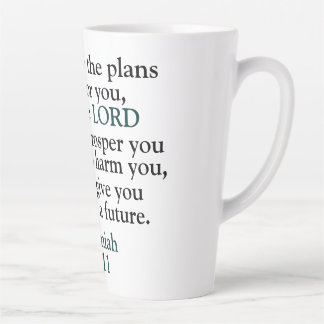 Tasse Latte Verset biblique Jérémie 29:11