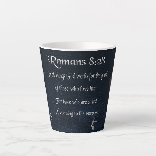 Tasse Latte verset de la Bible (Devant)