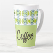 Tasse Latte Vert bleu et citron vert (Angle droit)