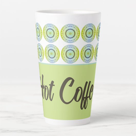 Tasse Latte Vert bleu et citron vert (Devant)