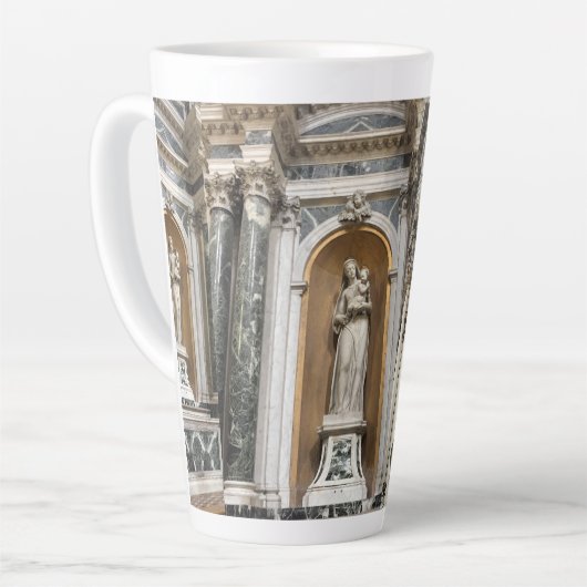 TASSE LATTE VERT & MARBRE BLANC DE L'ÉGLISE JESUITS VENISE, (Angle gauche)