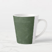 Tasse Latte Vert olive pistache texture Noël (Droite)