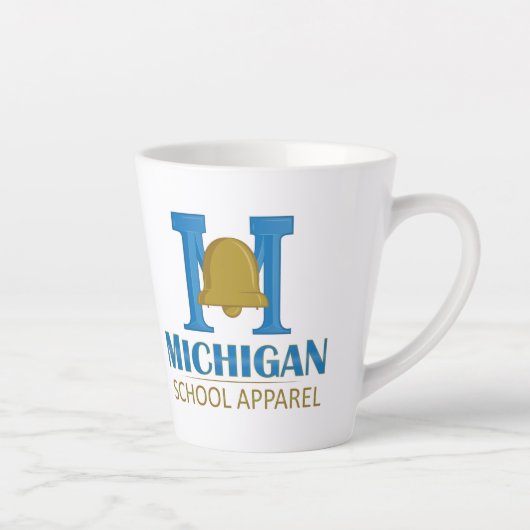 Tasse Latte Vêtements scolaires du Michigan (Droite)
