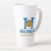 Tasse Latte Vêtements scolaires du Michigan (Angle droit)
