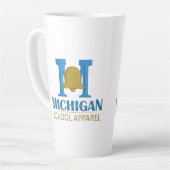 Tasse Latte Vêtements scolaires du Michigan (Angle gauche)