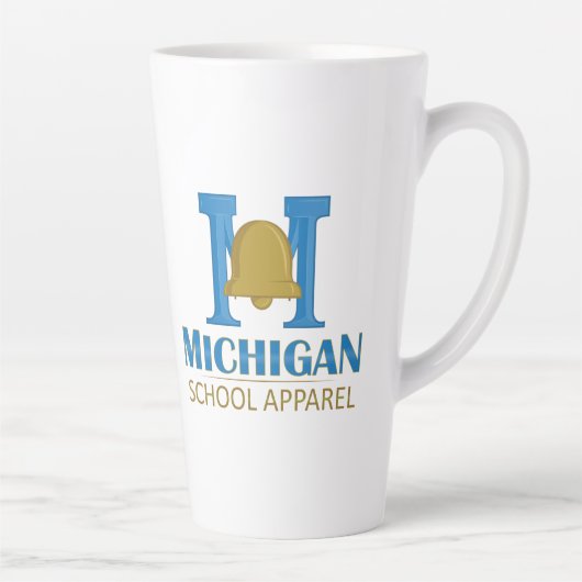 Tasse Latte Vêtements scolaires du Michigan (Droite)