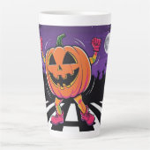 Tasse Latte Vibe me Jack-o-lanterne Tshirt à manches longues (Devant)