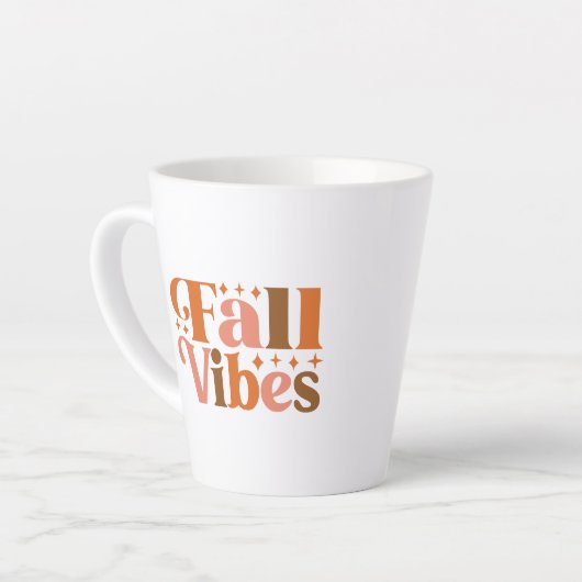 Tasse Latte Vibes d'automne (Angle gauche)