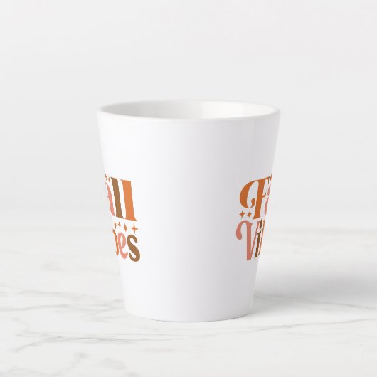 Tasse Latte Vibes d'automne (Devant)