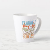 Tasse Latte Vibes d'automne amusantes (Angle droit)
