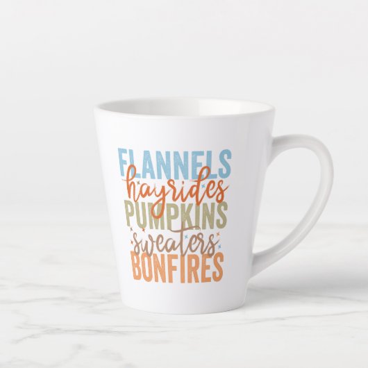 Tasse Latte Vibes d'automne amusantes (Droite)