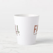 Tasse Latte Vibes d'automne arc-en-ciel (Devant)