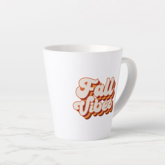 Tasse Latte Vibes d'automne rétro (Angle droit)
