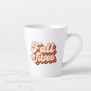 Tasse Latte Vibes d'automne rétro