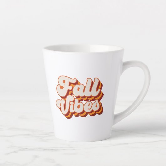 Tasse Latte Vibes d'automne rétro (Droite)