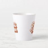 Tasse Latte Vibes d'automne rétro (Devant)
