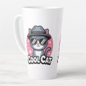 Tasse Latte Vibes de Chat Cool (Angle gauche)