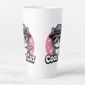 Tasse Latte Vibes de Chat Cool (Devant)