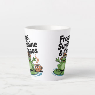 Tasse Latte Vibes de grenouille et café chaos