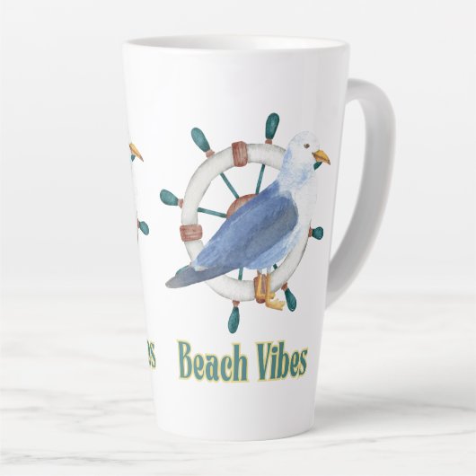 Tasse Latte vibes de plage (Angle droit)