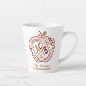 Tasse Latte Vibes d'enseignant personnalisées Boho Appréciatio (Droite)