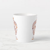 Tasse Latte Vibes d'enseignant personnalisées Boho Appréciatio (Devant)