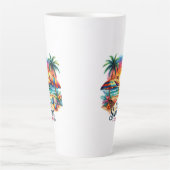 Tasse Latte Vibes d'été Brushstroke Beach Sunset-34626 (Devant)