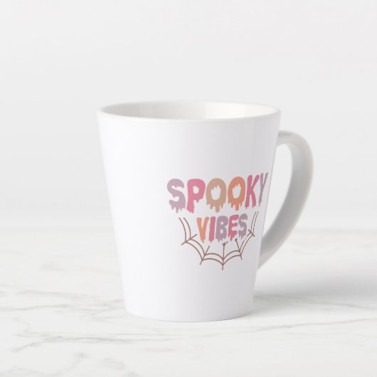 Tasse Latte Vibes éffrayantes (Angle droit)