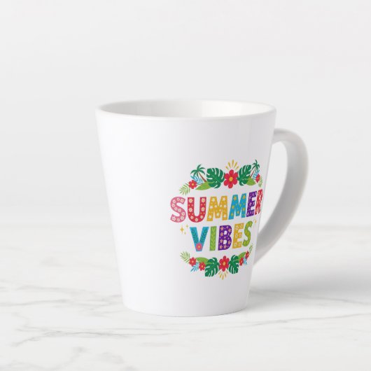 Tasse Latte Vibes été Floral Design-54504 Sweat - shirt à capu (Angle droit)