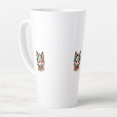 Tasse Latte Vibes Fox : Art d'automne intemporel (Angle gauche)
