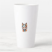 Tasse Latte Vibes Fox : Art d'automne intemporel (Devant)