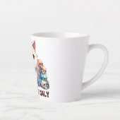 Tasse Latte Vibes incorrectes uniquement - Fierce Chat & Skuls (Droite)