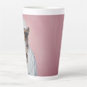 Tasse Latte Vibes Leopard détendues (Devant)