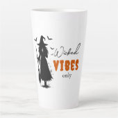 Tasse Latte "Vibes perdues seulement" - Sorcière noire Hallowe (Devant)