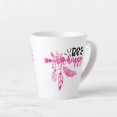 Tasse Latte Vibes positives | Devis motivationnel (Angle droit)