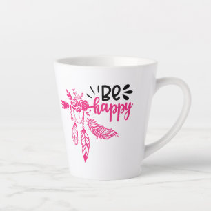 Tasse Latte Vibes positives   Devis motivationnel