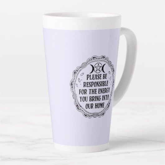 Tasse Latte Vibes positives uniquement en latte (Angle droit)