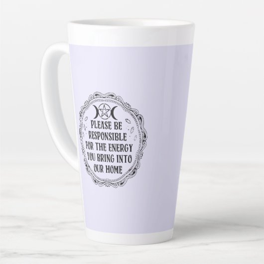 Tasse Latte Vibes positives uniquement en latte (Angle gauche)