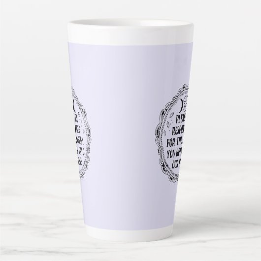 Tasse Latte Vibes positives uniquement en latte (Devant)