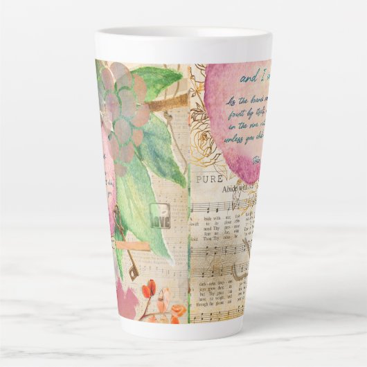 Tasse Latte Vibrant Abide in Me Fruitful Faith Art Journal (Devant)