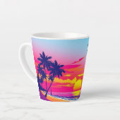 Tasse Latte Vibrant Island Sunset Good Morning From Paradise (Angle gauche)