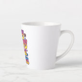 Tasse Latte Vibrant Rainbow Stay Trippy Hippie Quote (Droite)